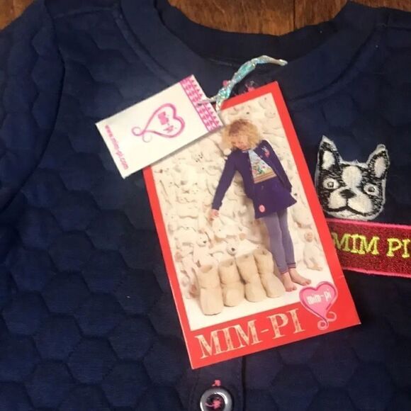 Mim-Pi blue quilted Frenchie coat, size 2T - Picture 4 of 8